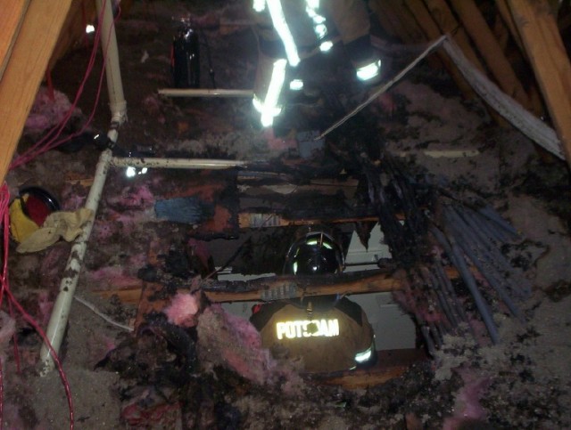 June 2005 - Damage from a structure fire in the Townhouse Apartments on the Clarkson University Campus