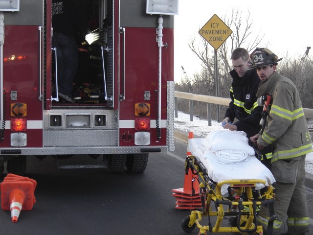 Two car MVA with injuries, Maple Street.