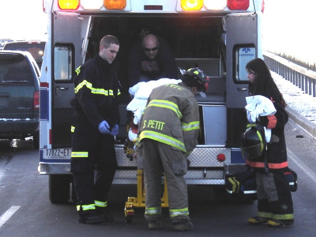 Two car MVA with injuries, Maple Street.