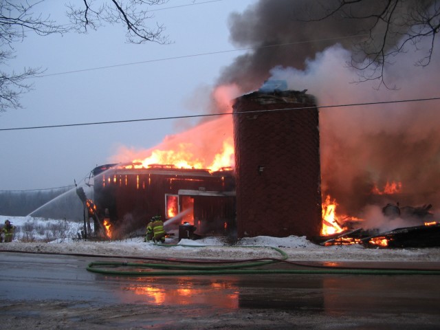 December 2005 - Working barn fire at the Cornett residence on the Bagdad Road in the Town of Potsdam.