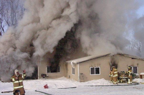 Structure fire on the Sissonville Road 01/20/2009.