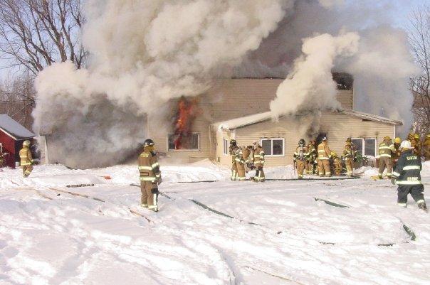 Structure fire on the Sissonville Road 01/20/2009.