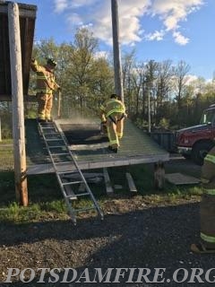 Ventilation training 5/15/2017-C. Matthie demonstrating his skills for Chief Perry