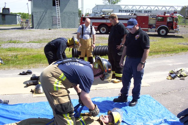 May 2005 - Lieutenant Perry completing an evolution under the watchul eye of Deputy Chief &quot;Butch&quot;Cobb at the Mayday, Mayday- Firefighter Down training at the George E. Briggs Training Center In West Potsdam